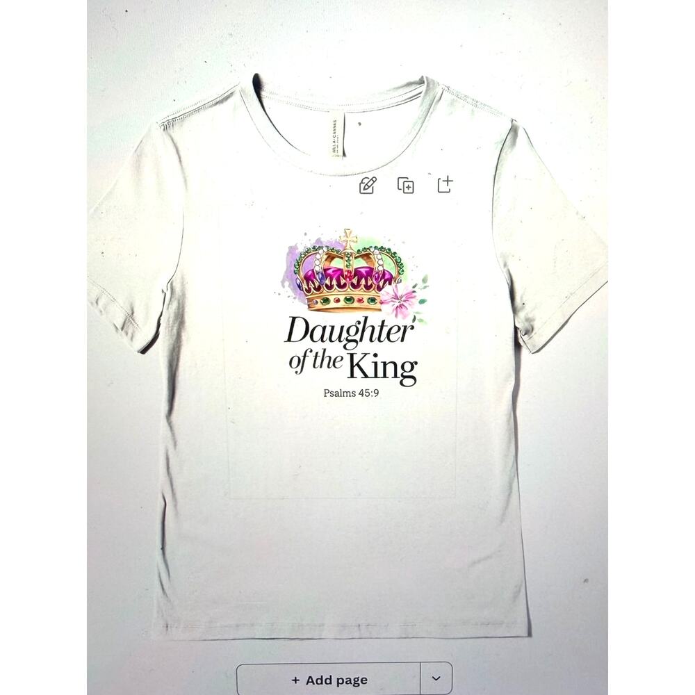 Daughter of the King Short Sleeve Tee - White
